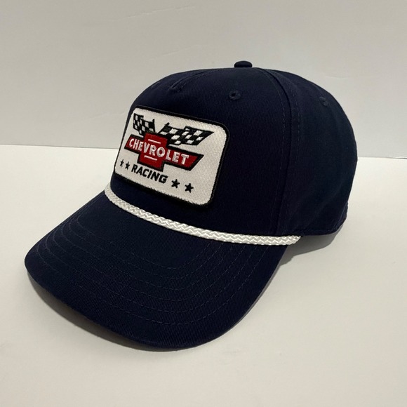 chevrolet Other - Official GM Navy Chevrolet Racing Patch Rope Snap Back Baseball Cap OSFM